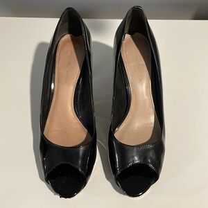 Via spiga high heel patent leather black shoes designed in Italy size 7